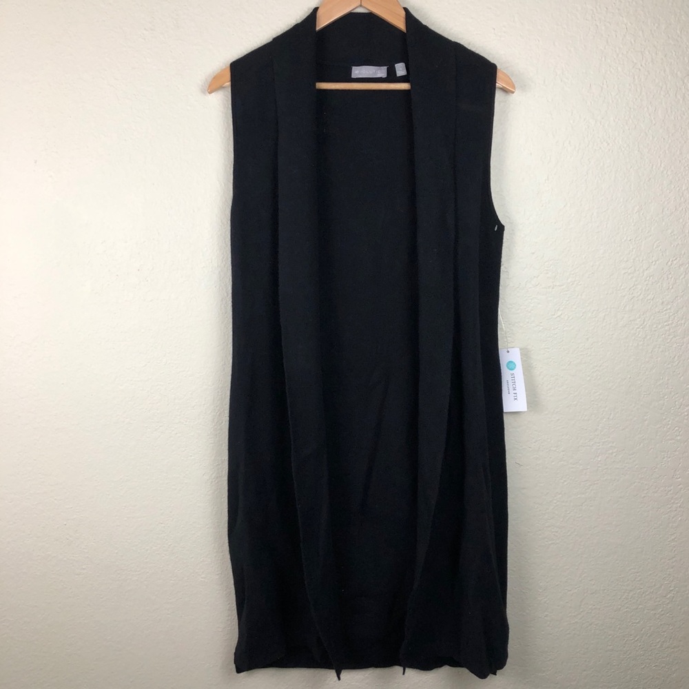 Evolution long sleeveless sweater vest